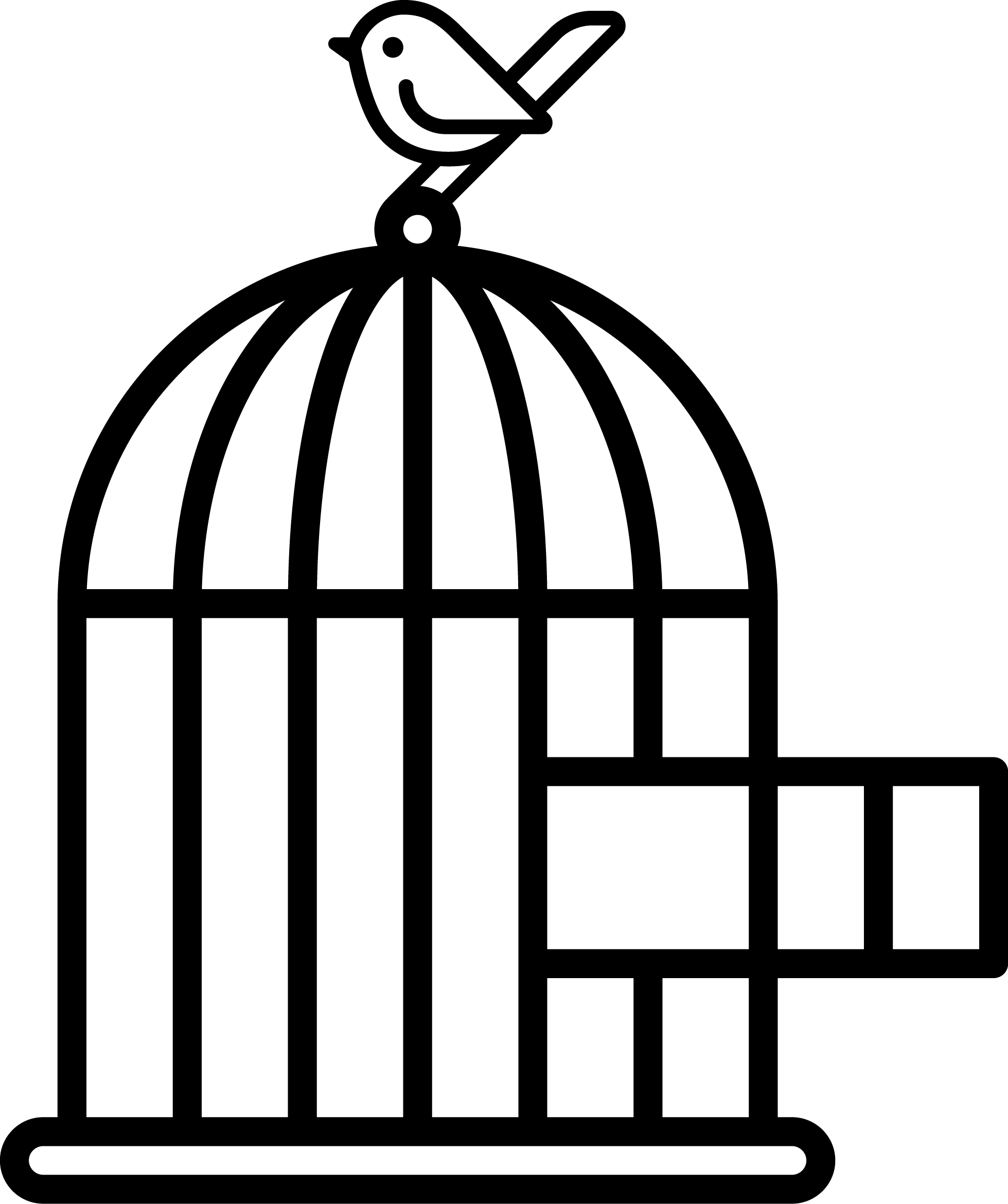 Decorative birdcage illustration
